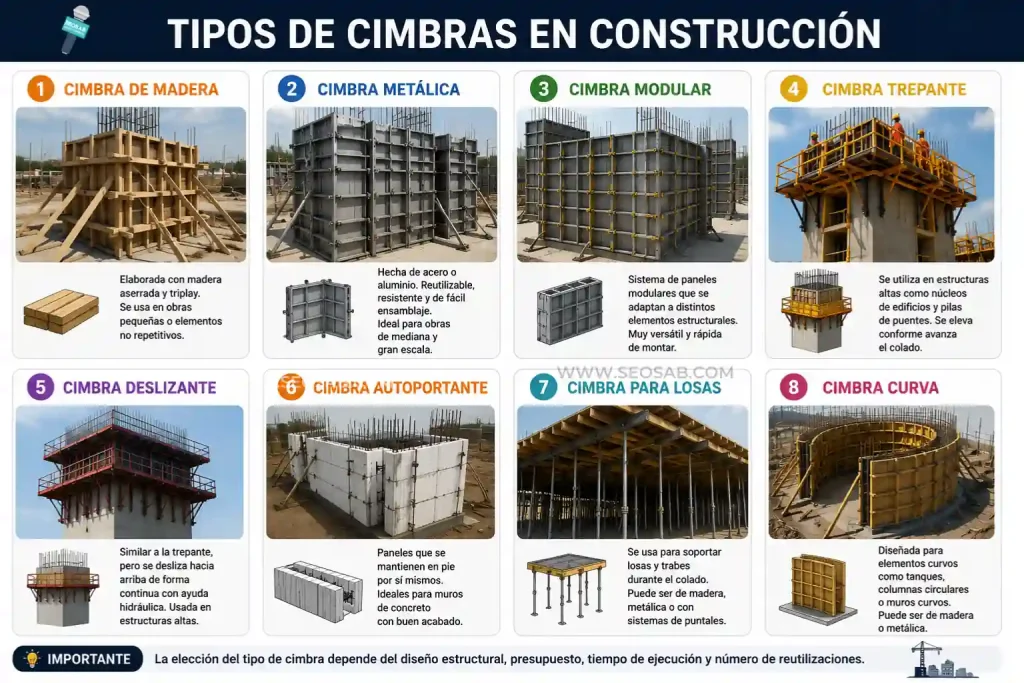 Tipos de cimbras en construcción