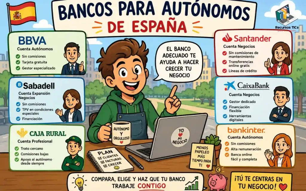 bancos para autónomos de España