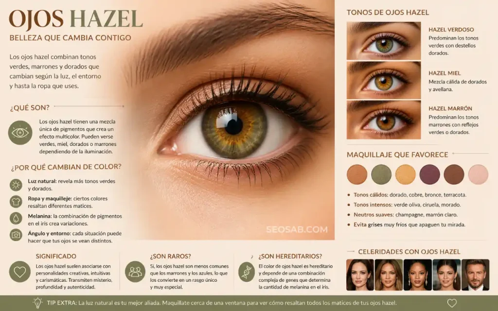 Ojos hazel tipos