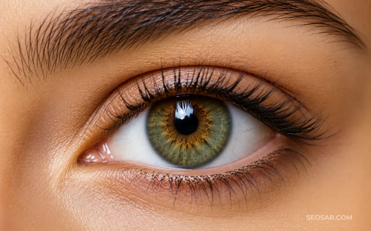 Ojos hazel verdes
