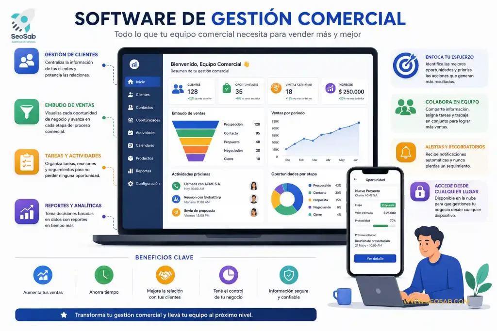 tipos de software de gestión comercial