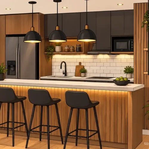 Cocinas con barras modernas