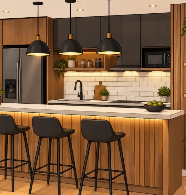 Cocinas con barras modernas