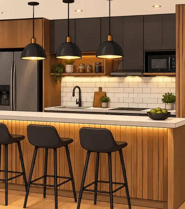 Cocinas con barras modernas