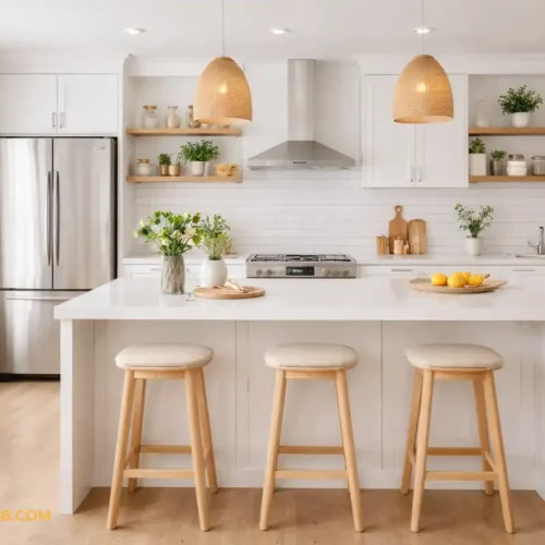 Diseños de cocina moderna blancas