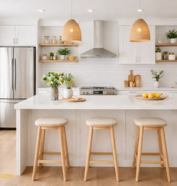 Diseños de cocina moderna blancas