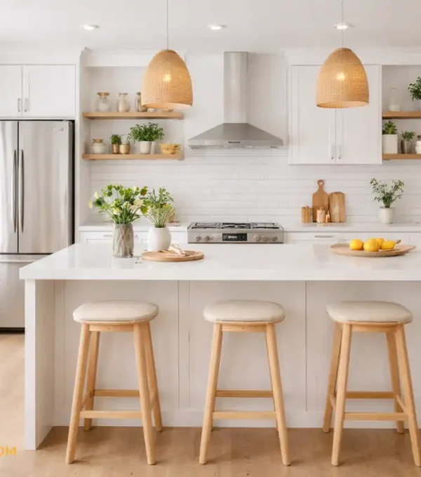 Diseños de cocina moderna blancas