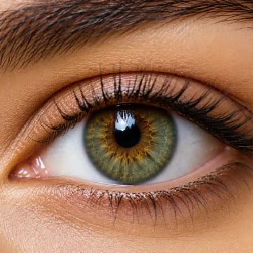 Ojos hazel verdes