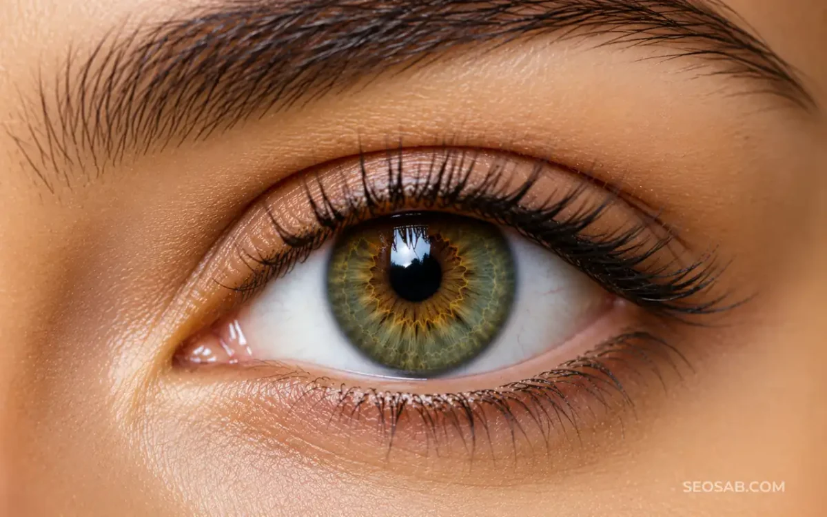 Ojos hazel verdes